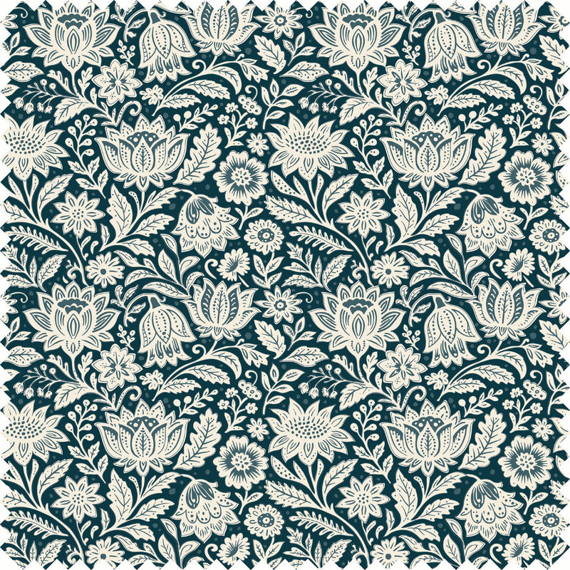 Wildwood Fabric in Lagoon color