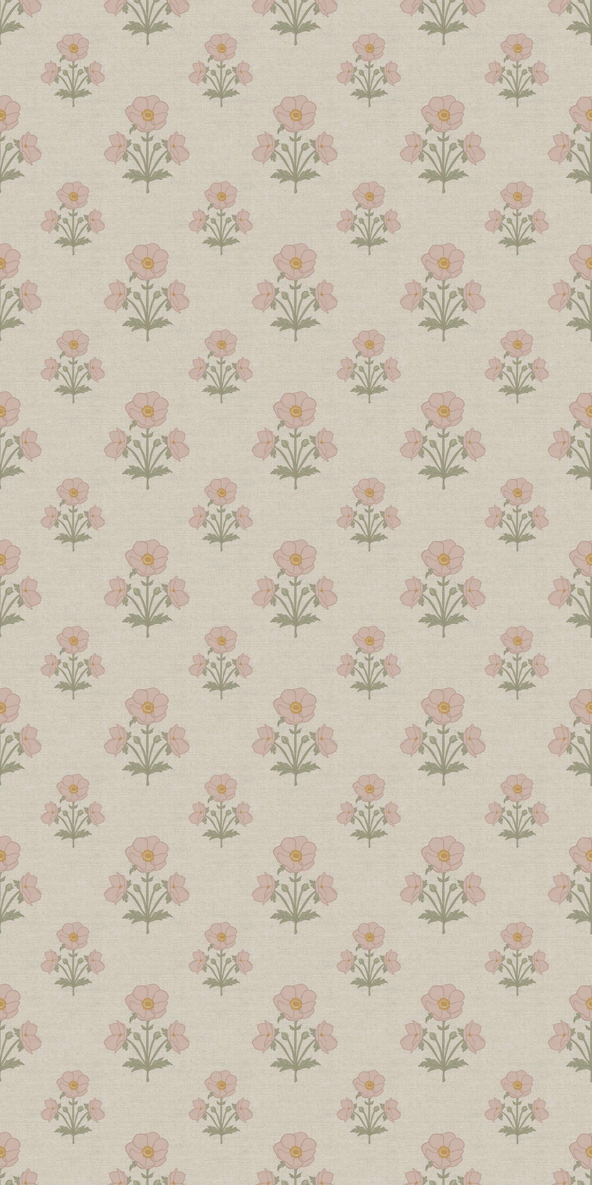Image of Windflower in Pink Wallpaper