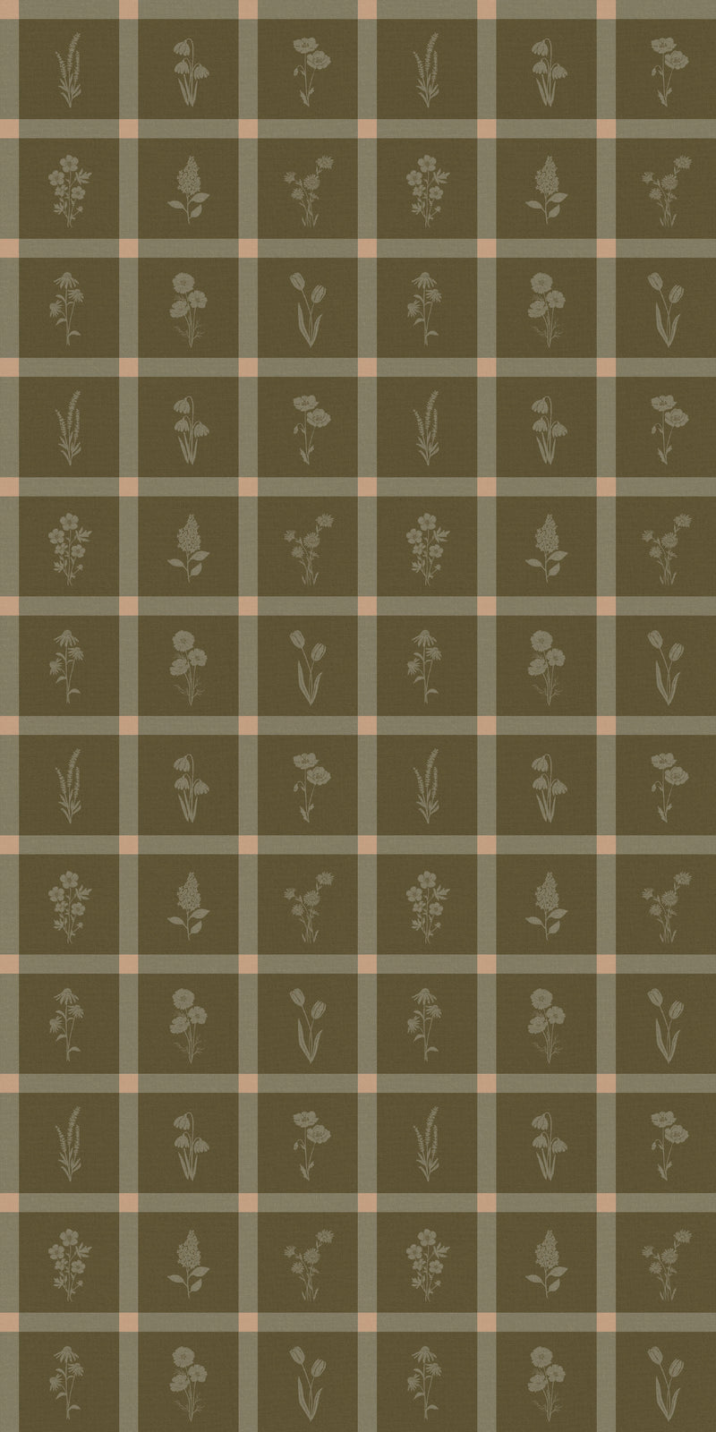 Woven Wildflower in Dark Green color