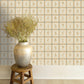 Woven Wildflower Wallpaper in Tan/Blue
