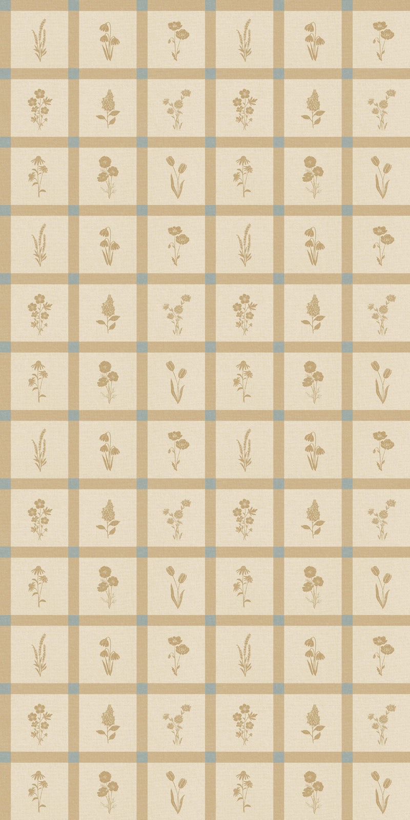 Woven Wildflower in Tan/Blue color