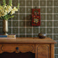 Woven Wildflower Wallpaper in Dark Green