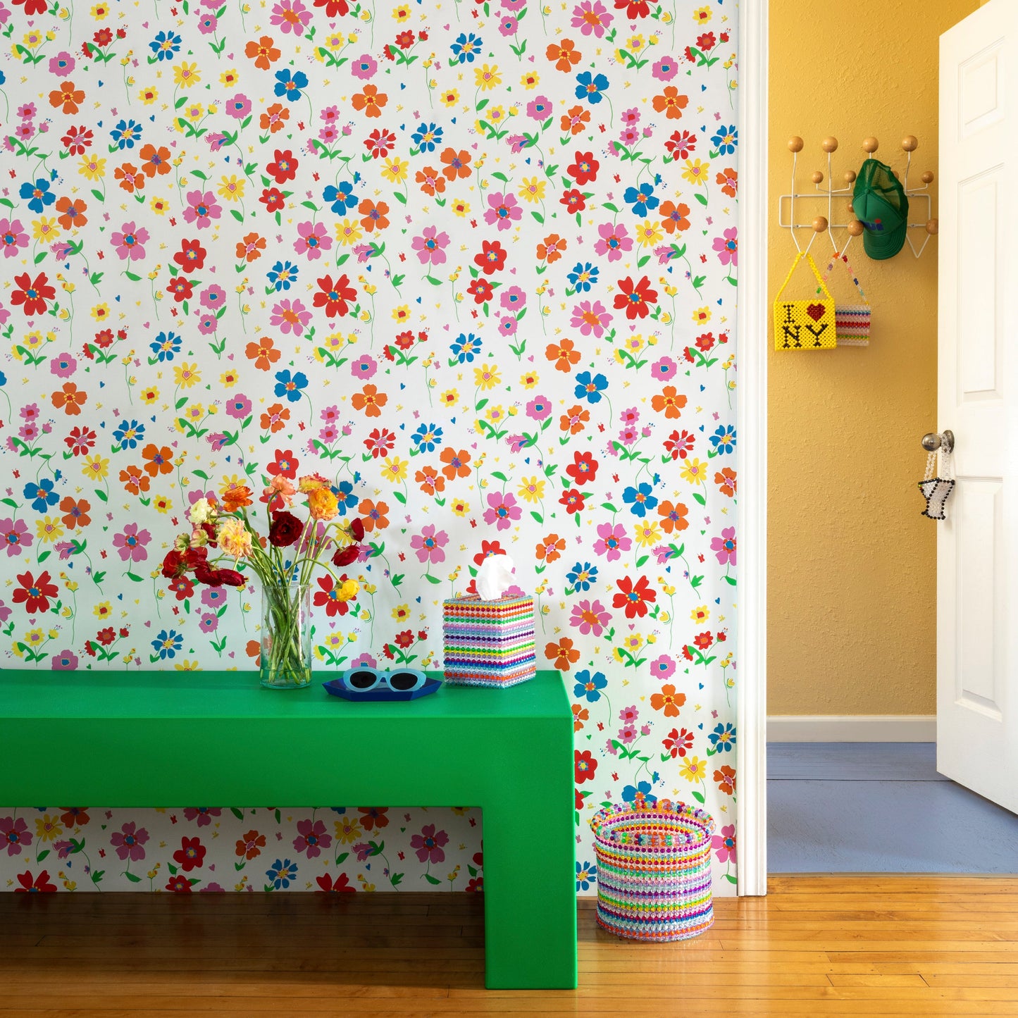 Image of Childhood Floral in Passion Wallpaper
