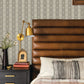 Image of Flora Plaid in Charcoal Wallpaper