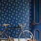 Image of Denim Flower in Dark Wash Wallpaper