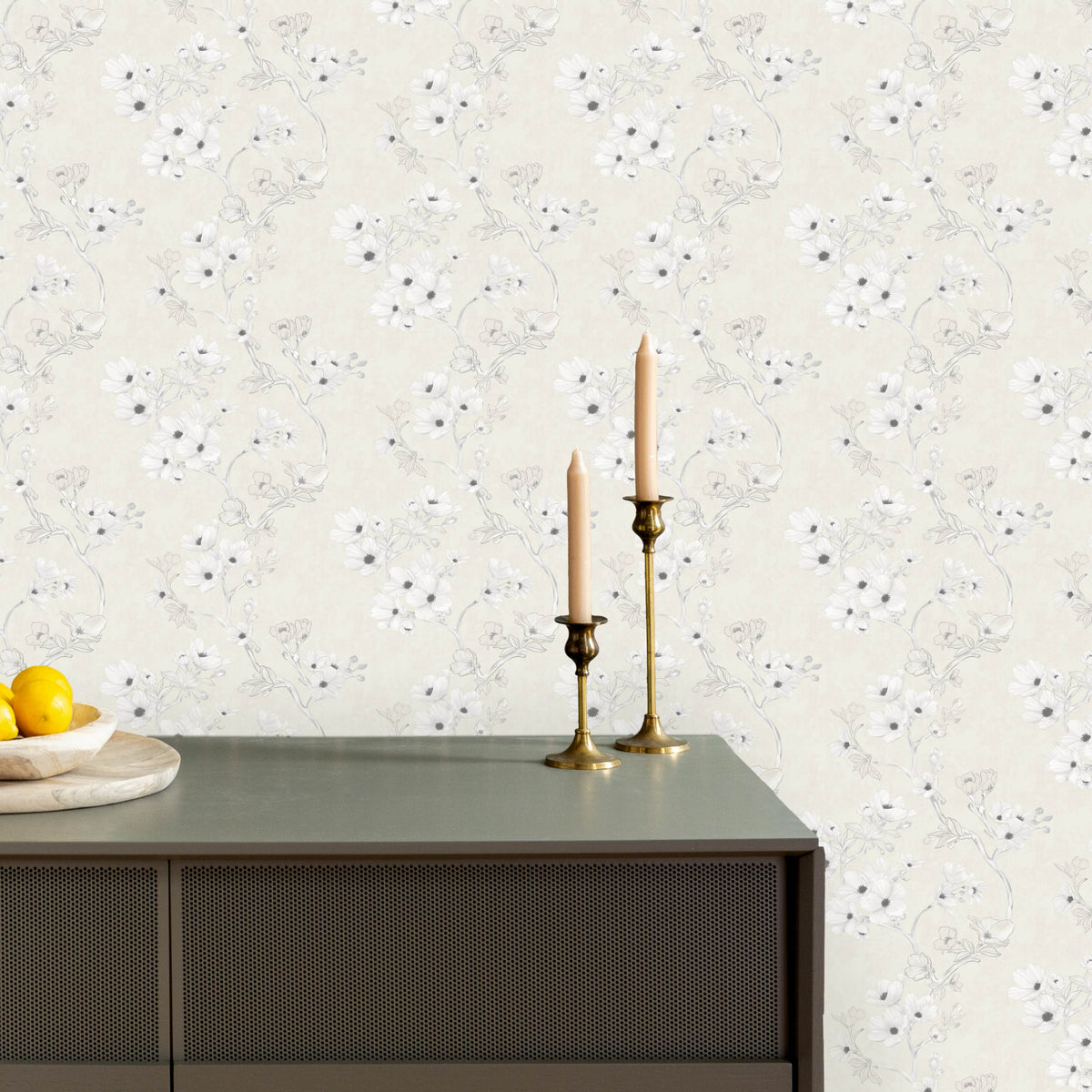 Image of Cherry Blossom in Cream Wallpaper