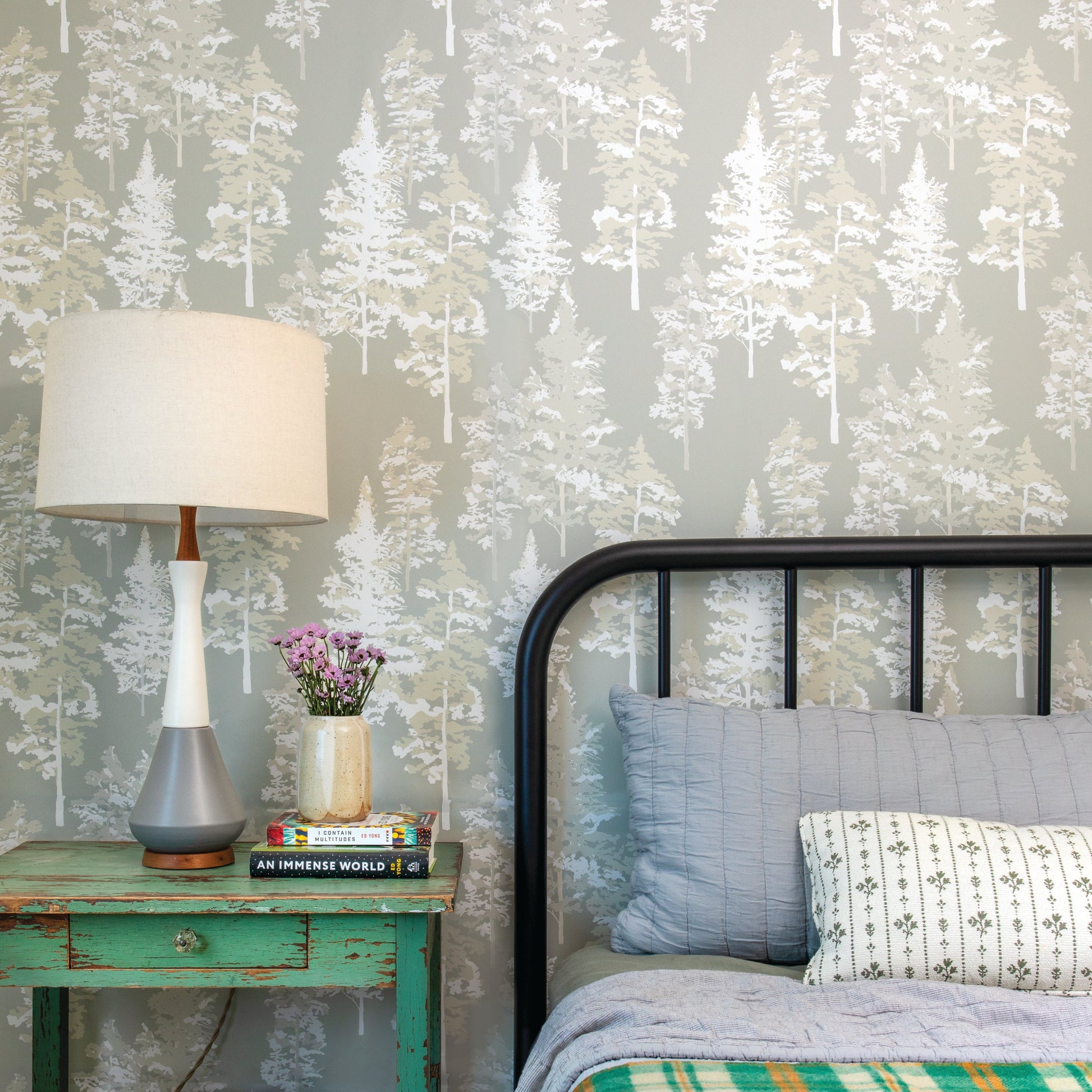 Image of Pacific Northwest in Greige Wallpaper