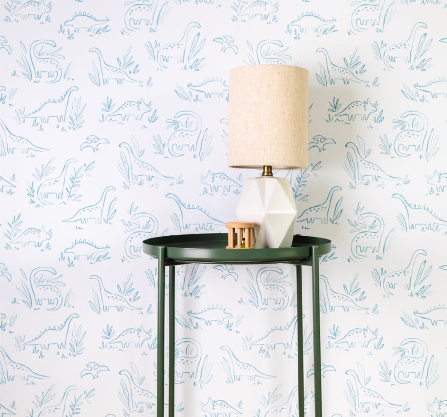 Image of Dinosaurs in Blue Wallpaper