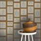 Image of Framed Flowers in Fennel Wallpaper
