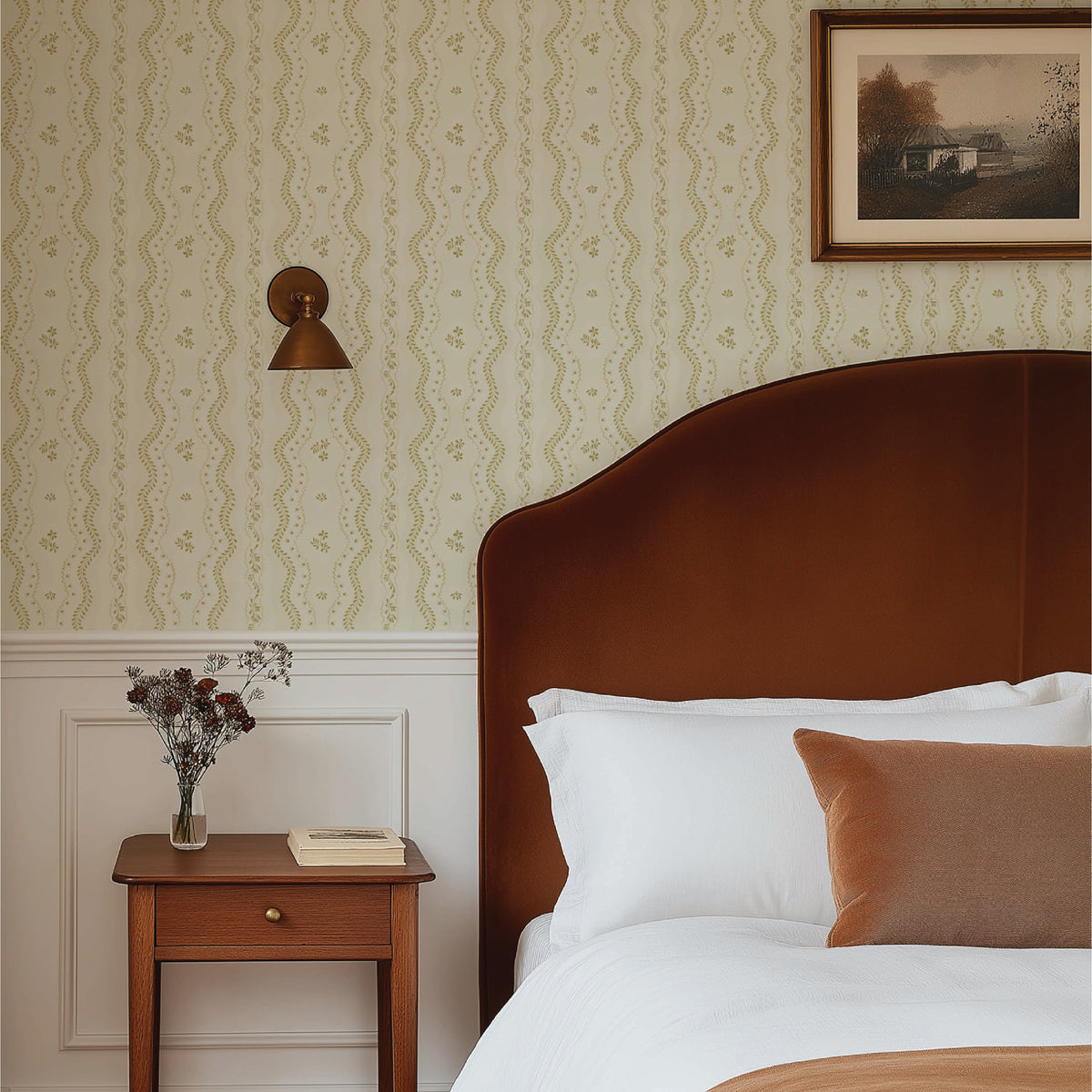Image of Idlewild in Cream Wallpaper