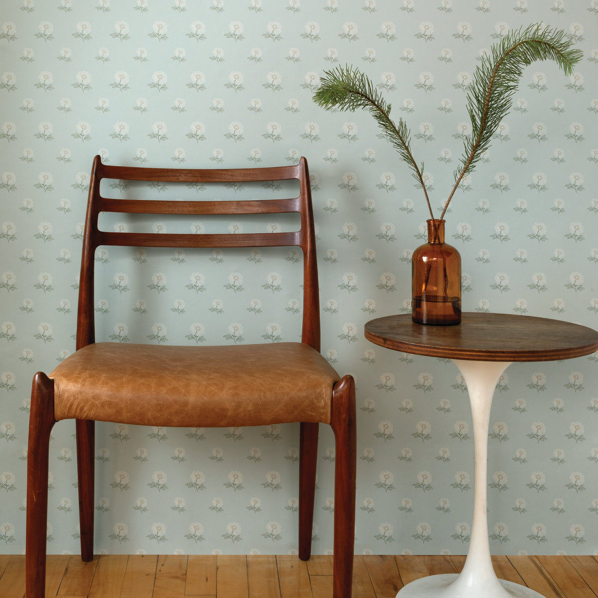 Image of Ditzy Floral in Blue Wallpaper