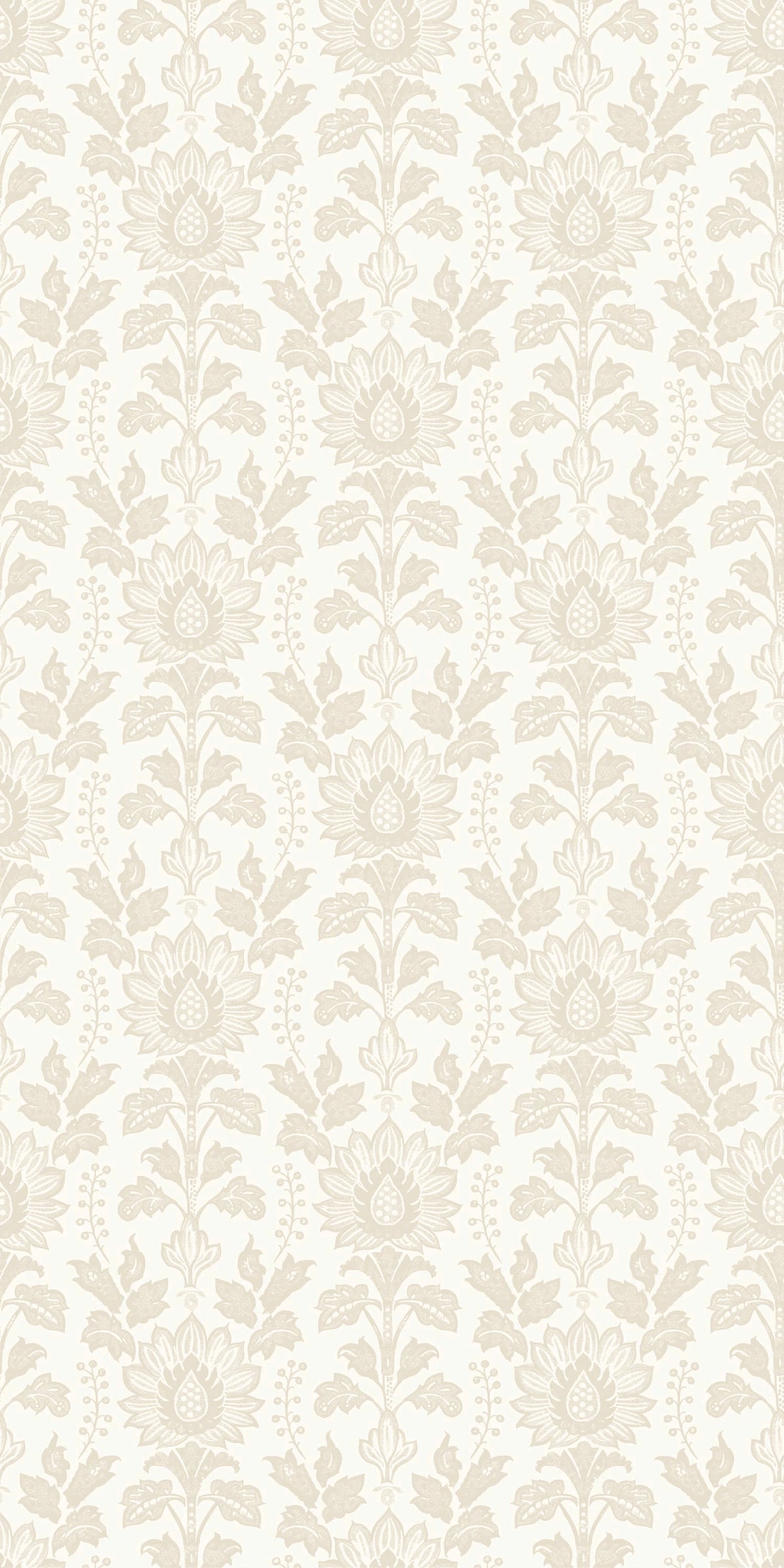 Image of Cottage Damask in Linen Wallpaper
