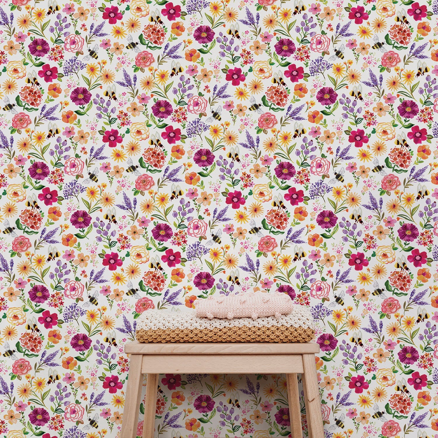 Image of Summer Garden in Multi wallpaper