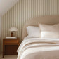 Image of Wilder Stripe in Alabaster Wallpaper