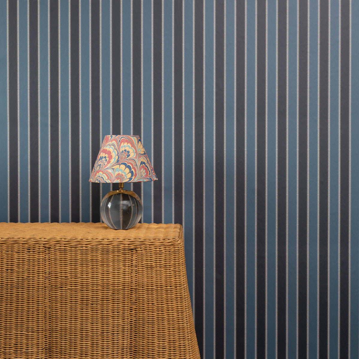 Image of Wilder Stripe in Lake Wallpaper