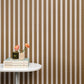 Image of Wilder Stripe in Ochre Wallpaper