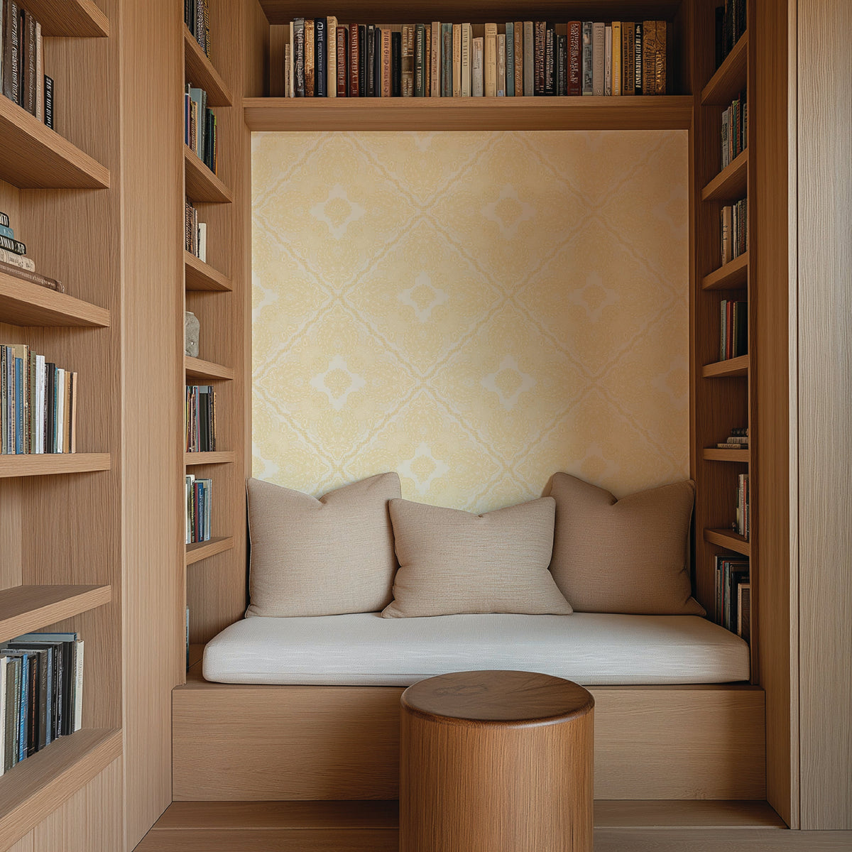 Image of Remington in Butter Yellow Wallpaper