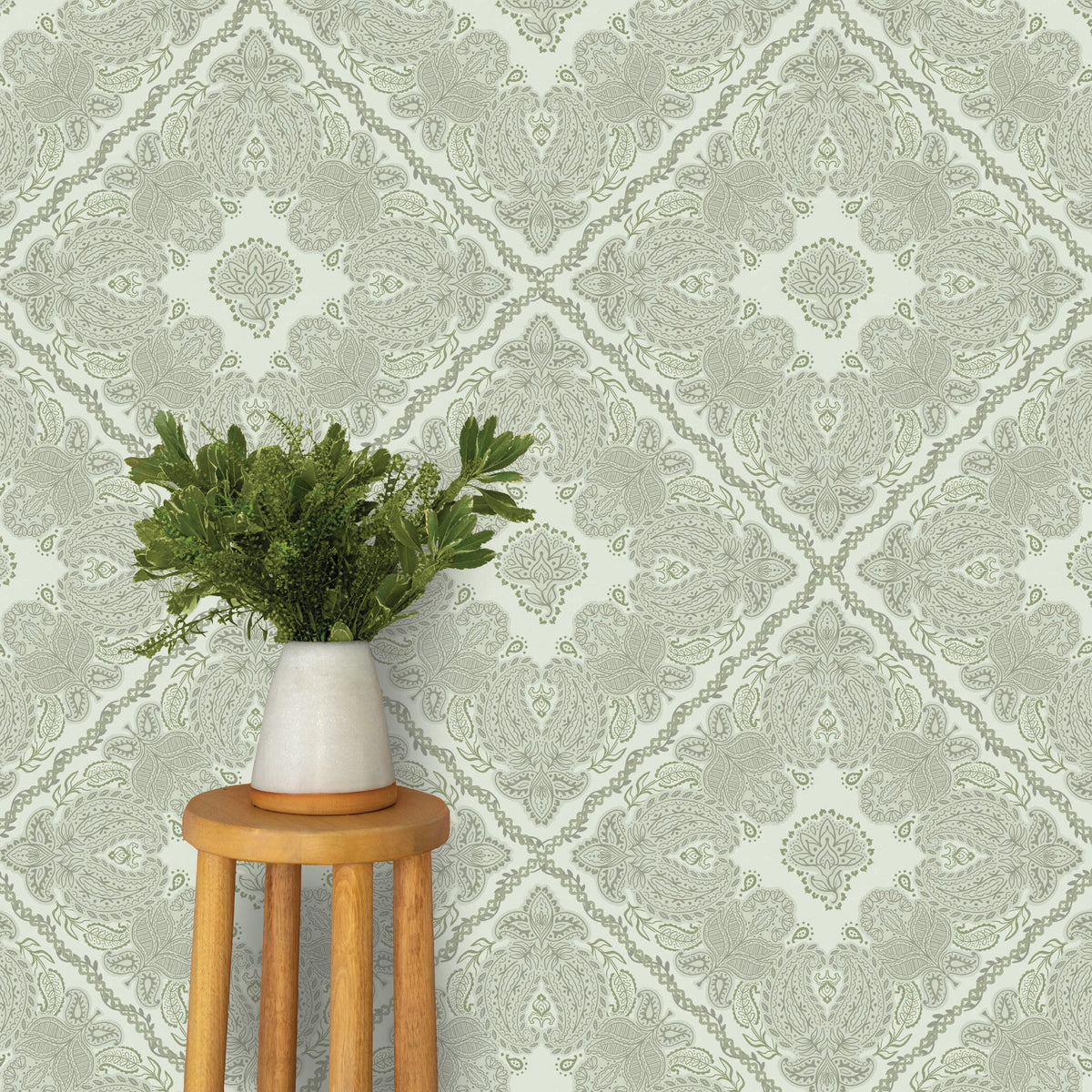 Image of Remington in Light Sage Wallpaper