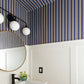 Image of Handloom Stripe in Navy Wallpaper