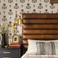 Image of Cosmo Block Print in Pink/Light Tan wallpaper