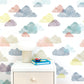 Image of Overcast Stitch in White/Multi Wallpaper