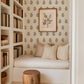 Image of Marigold Block Print in Pastel Purple Wallpaper