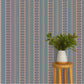 Image of Pickart Stripe in Lagoon Wallpaper