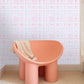 Image of Geo Grid in Cotton Candy Wallpaper