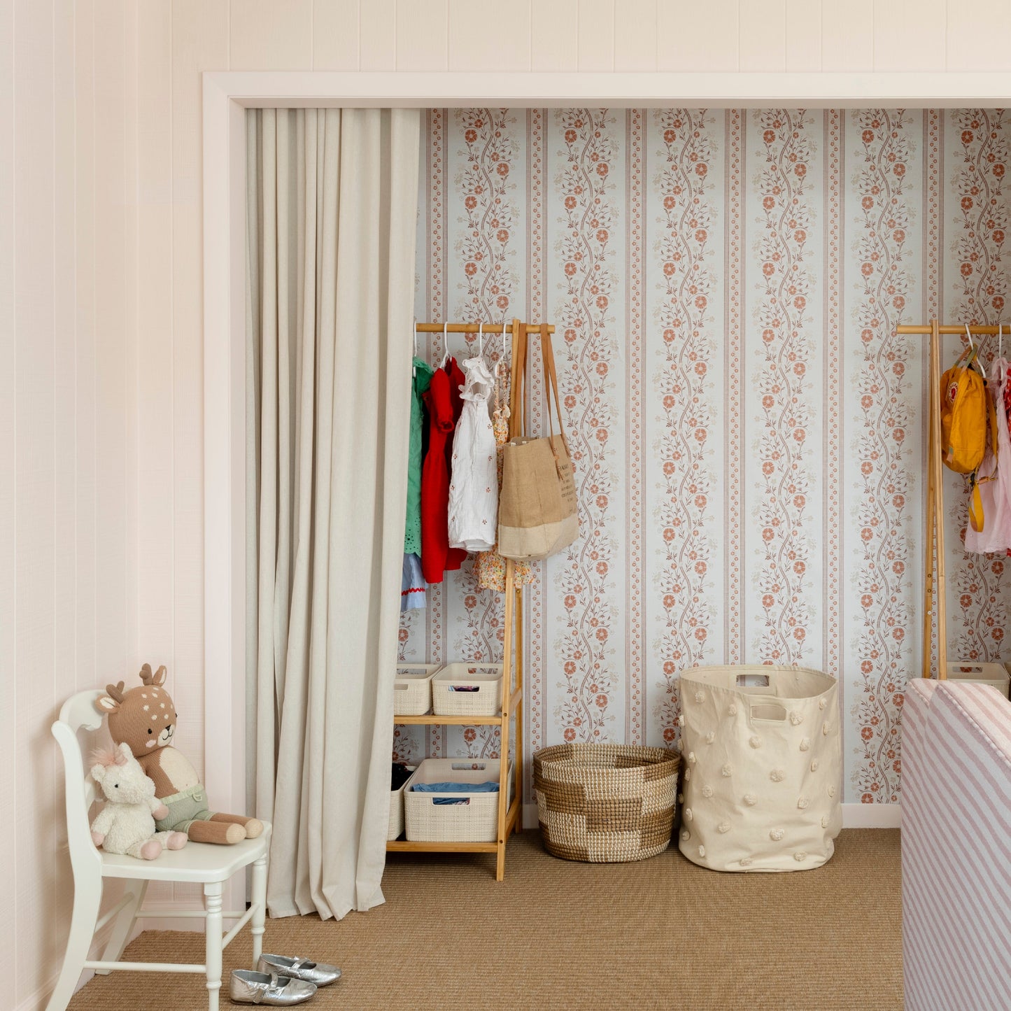 Image of Sophie Stripe in Spice Wallpaper