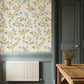 Image of Climbing Blossom in Pale Gold Wallpaper