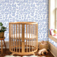Image of Semi Stitched in White/Blue Wallpaper