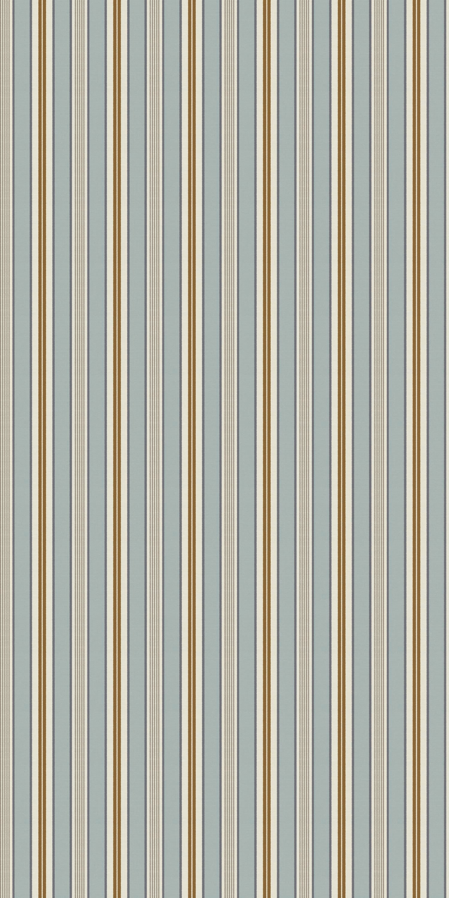 Image of Handloom Stripe in Blue Wallpaper