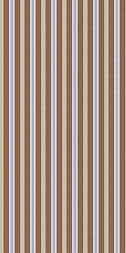Image of Handloom Stripe in Brown Wallpaper