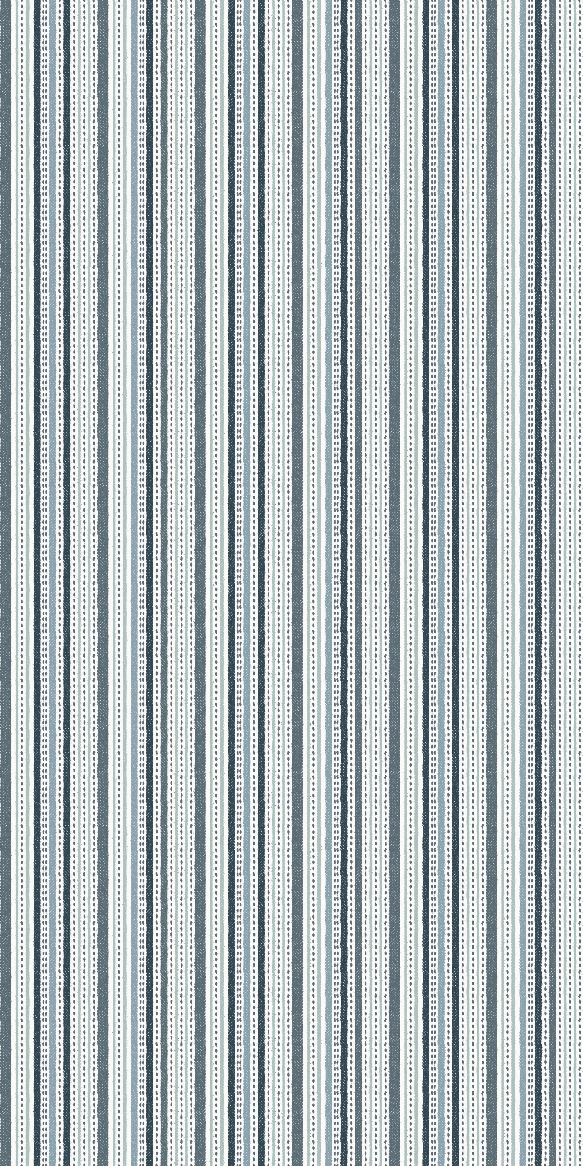 Image of Harbor Stripe in Blue Multi Wallpaper
