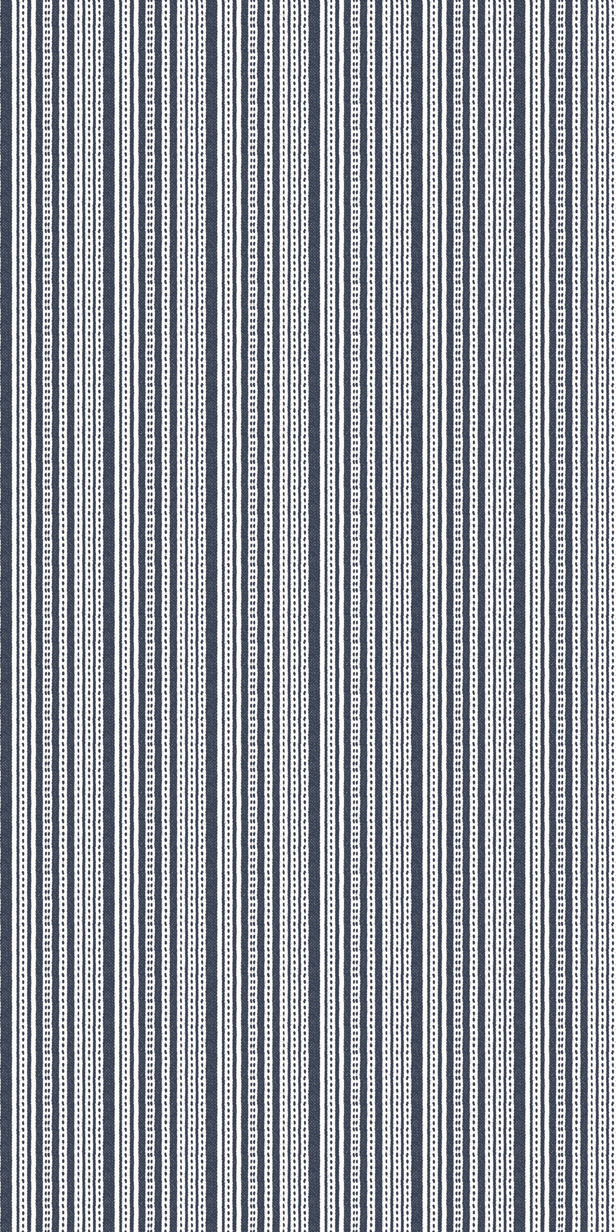 Image of Harbor Stripe in Navy Wallpaper