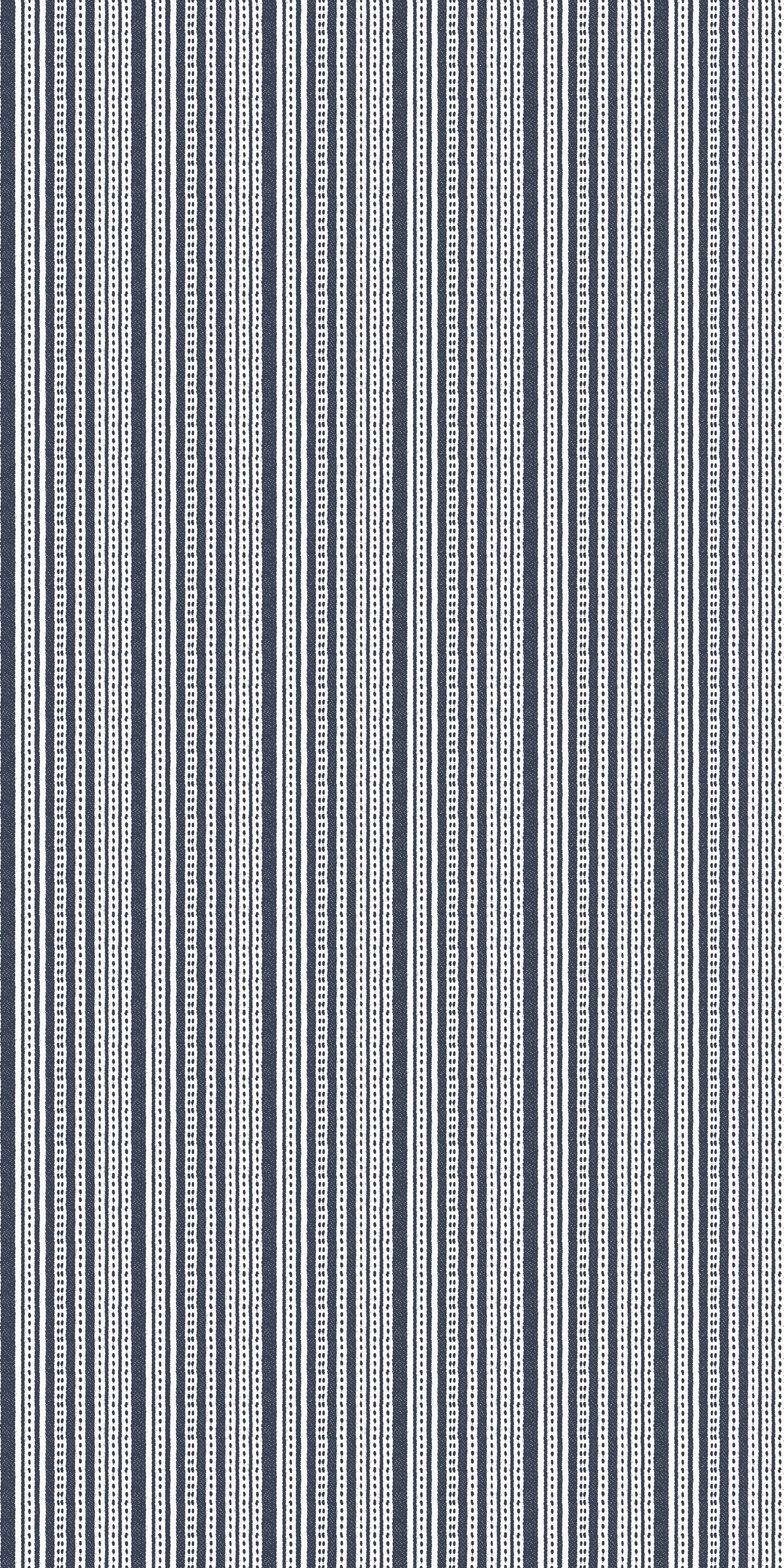 Image of Harbor Stripe in Navy Wallpaper