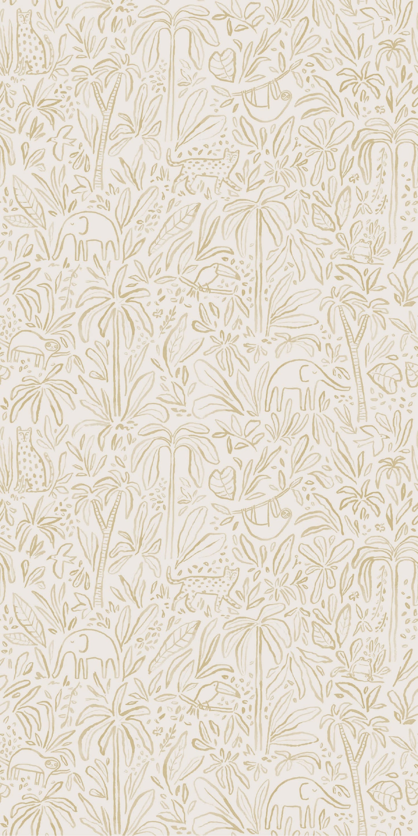 Image of In the Jungle in Neutral Wallpaper