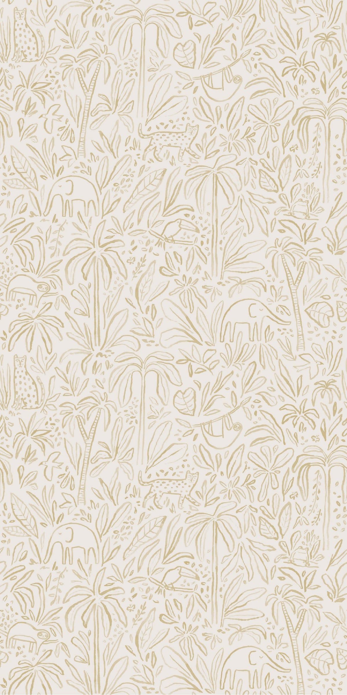 Image of In the Jungle in Neutral Wallpaper