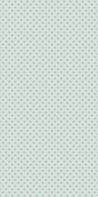 Image of Petit Mist Floral in Sky Blue Wallpaper