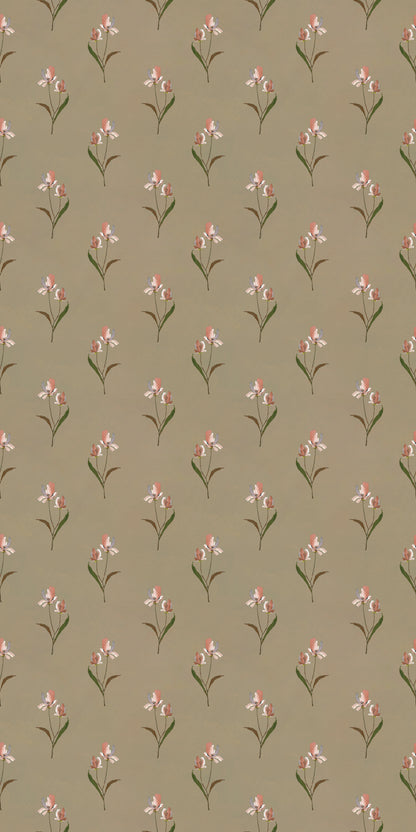 Pressed Petals in Sage wallpaper.