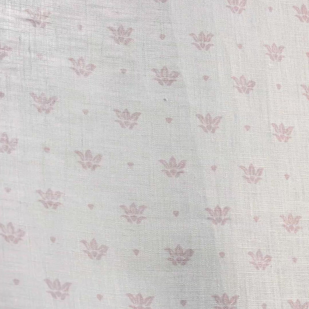 Floret Sheer Fabric in Cream/Pink