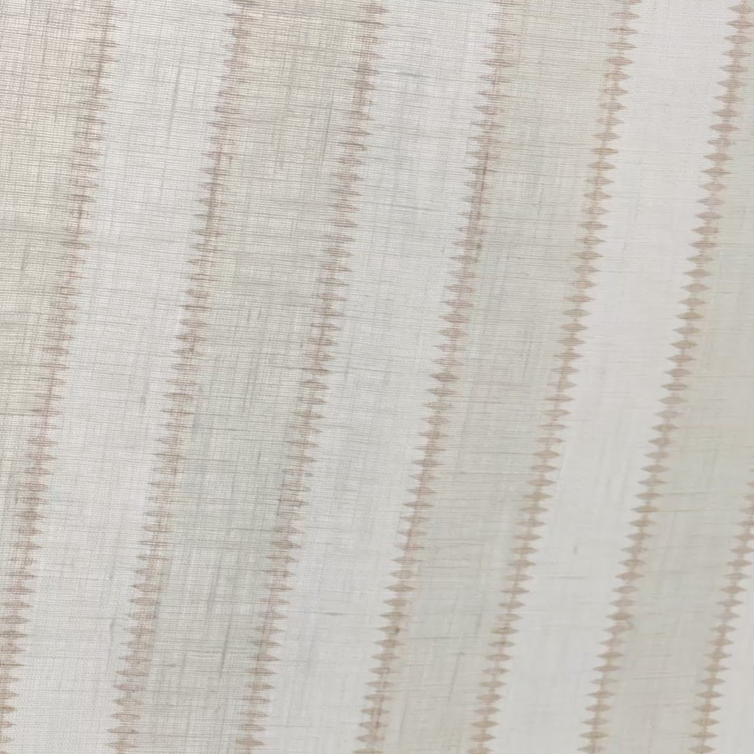 Wilder Stripe Sheer Fabric in Alabaster
