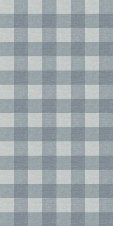 Image of Big Gingham in Blue Wallpaper