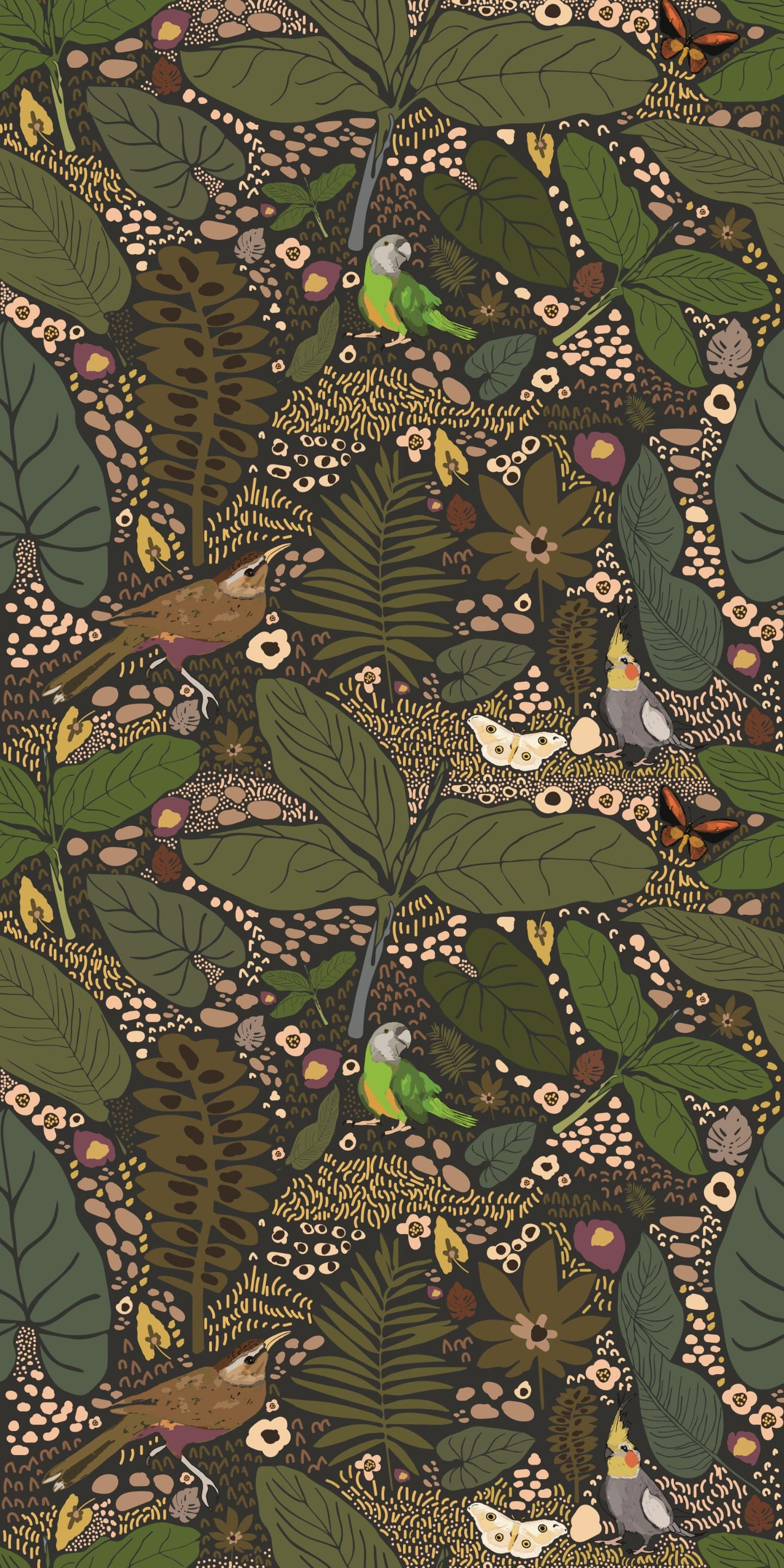Image of Birds of Paradise in Multi wallpaper
