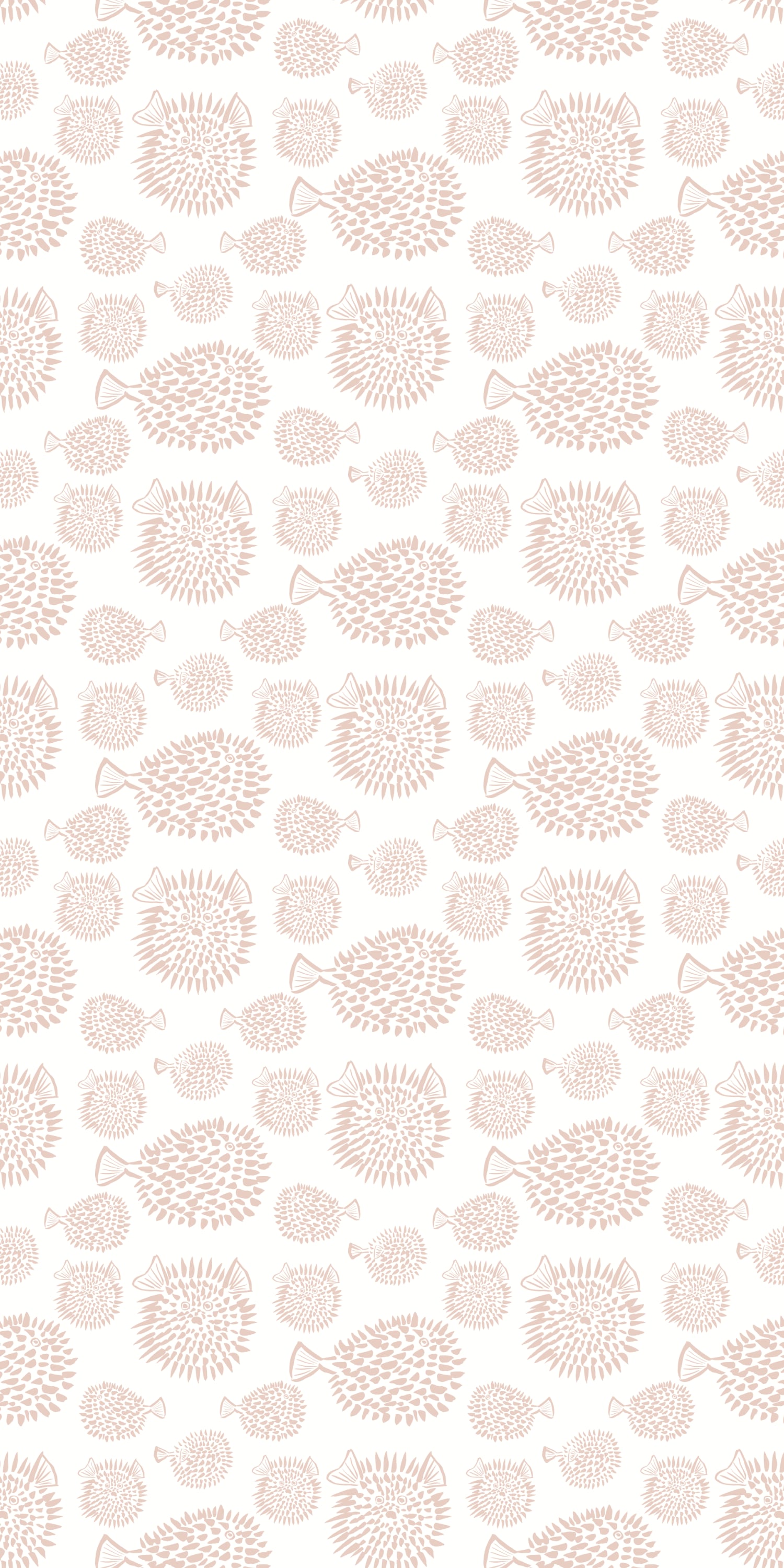 Image of Blowfish in Blush Wallpaper