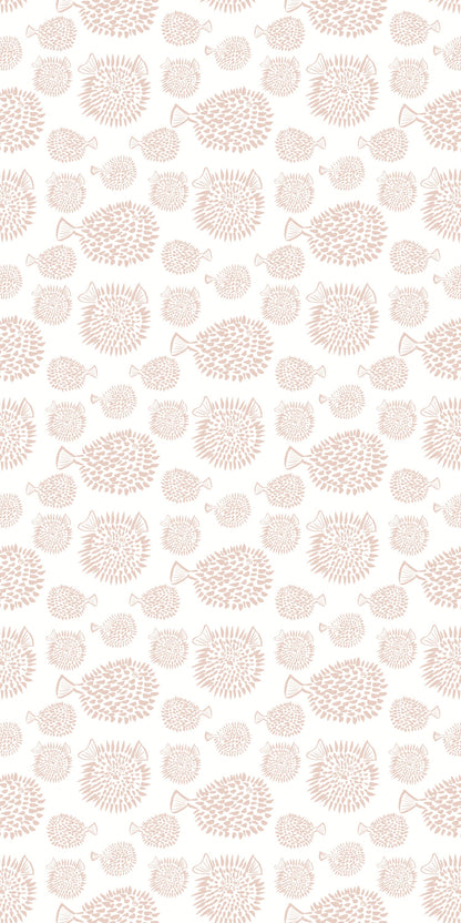 Image of Blowfish in Blush Wallpaper