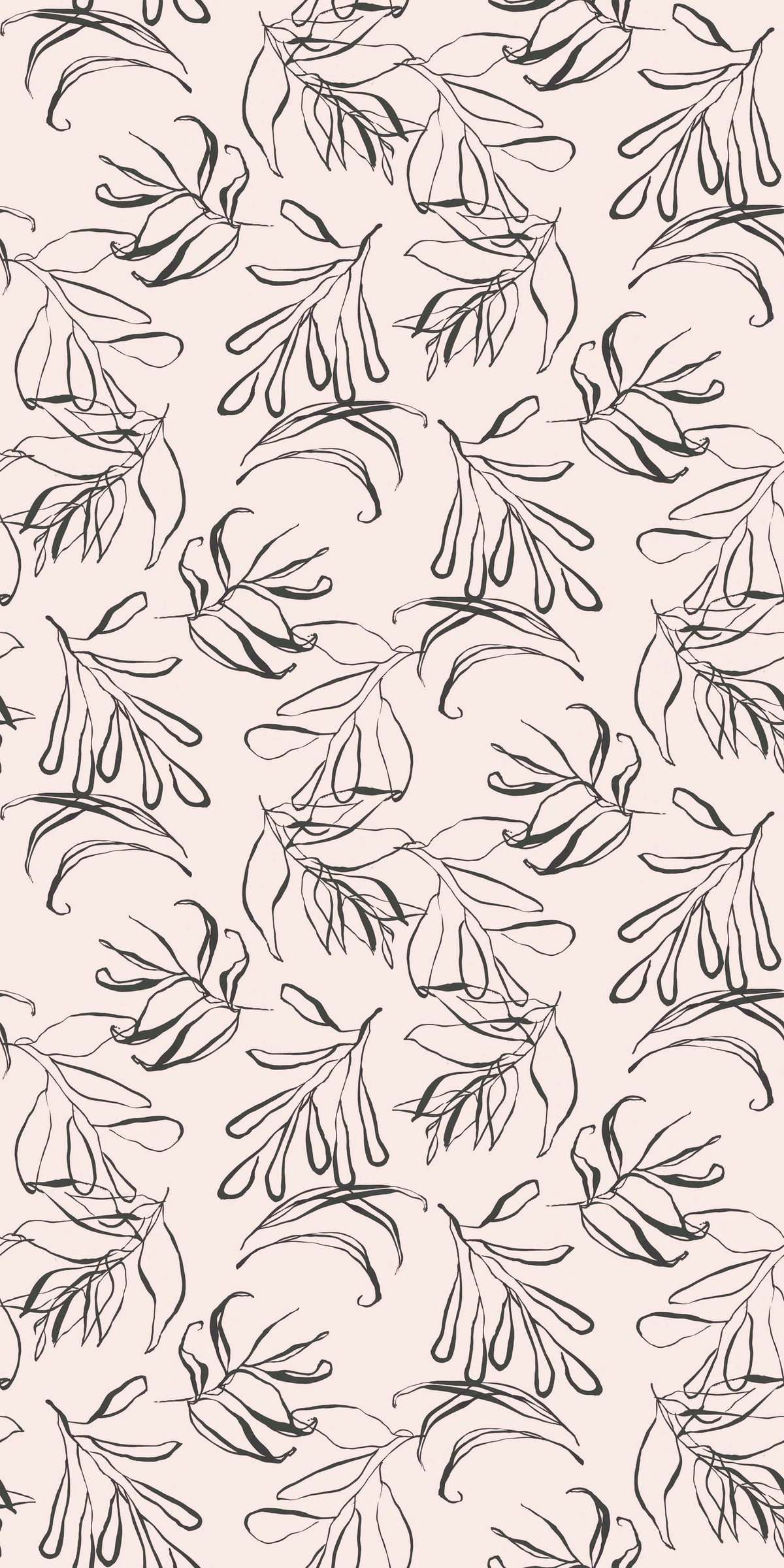 Botany in Charcoal and Putty Wallpaper