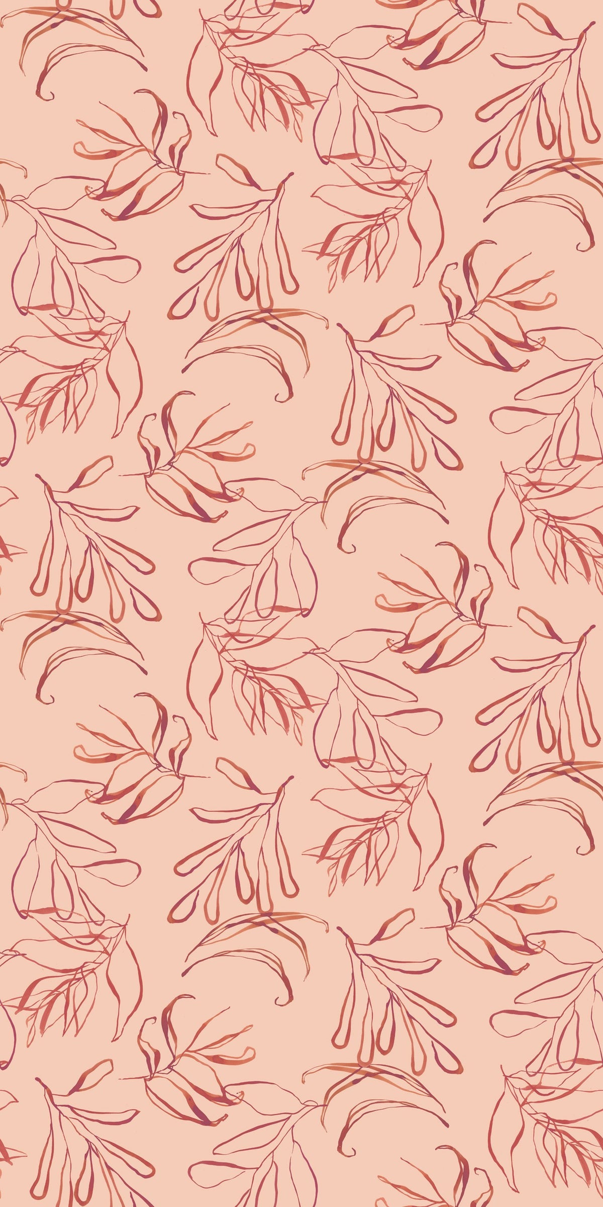 Image of Botany in Rose and Blush wallpaper