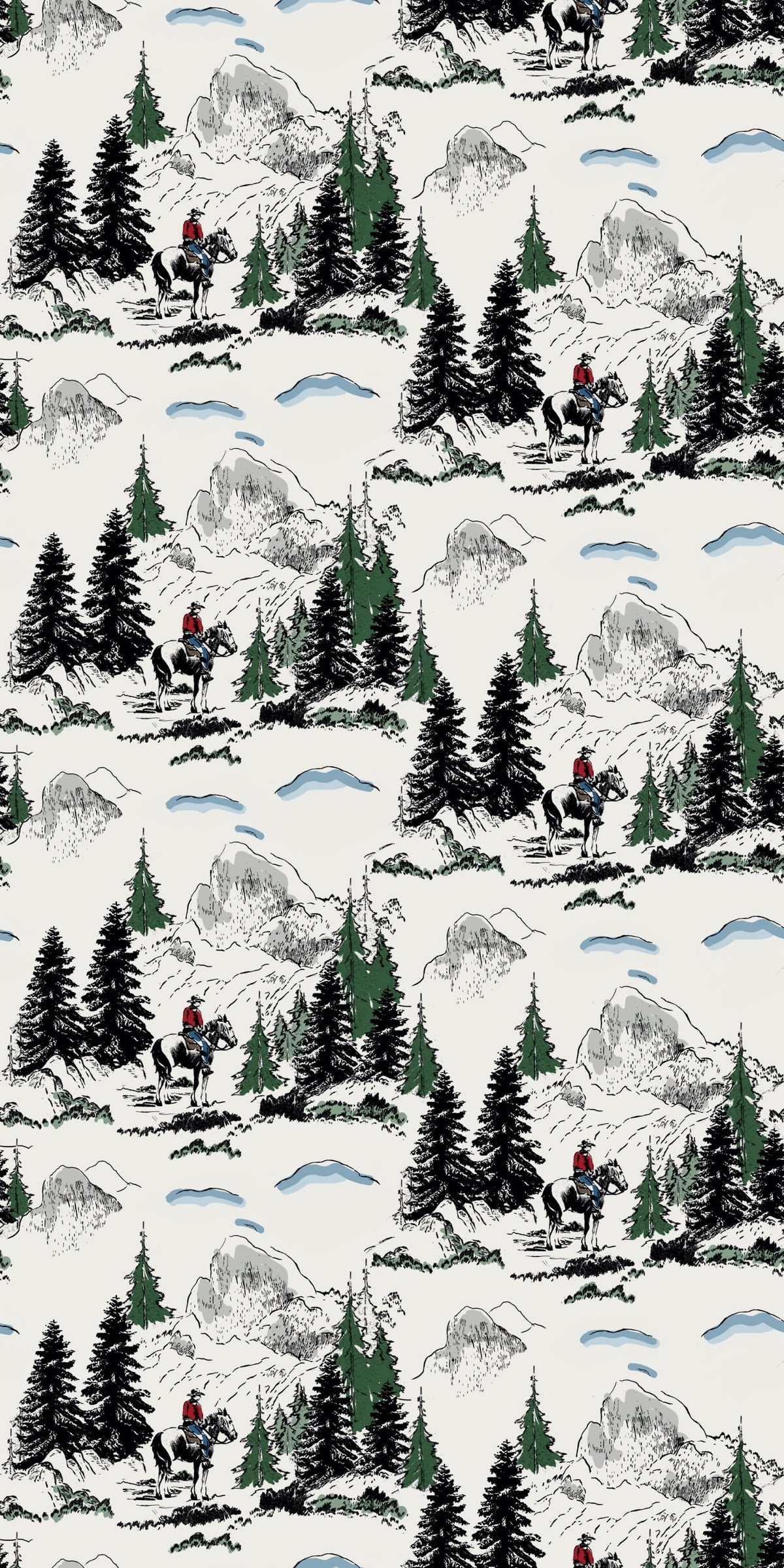 Image of Cowboy Toile in Multi Wallpaper