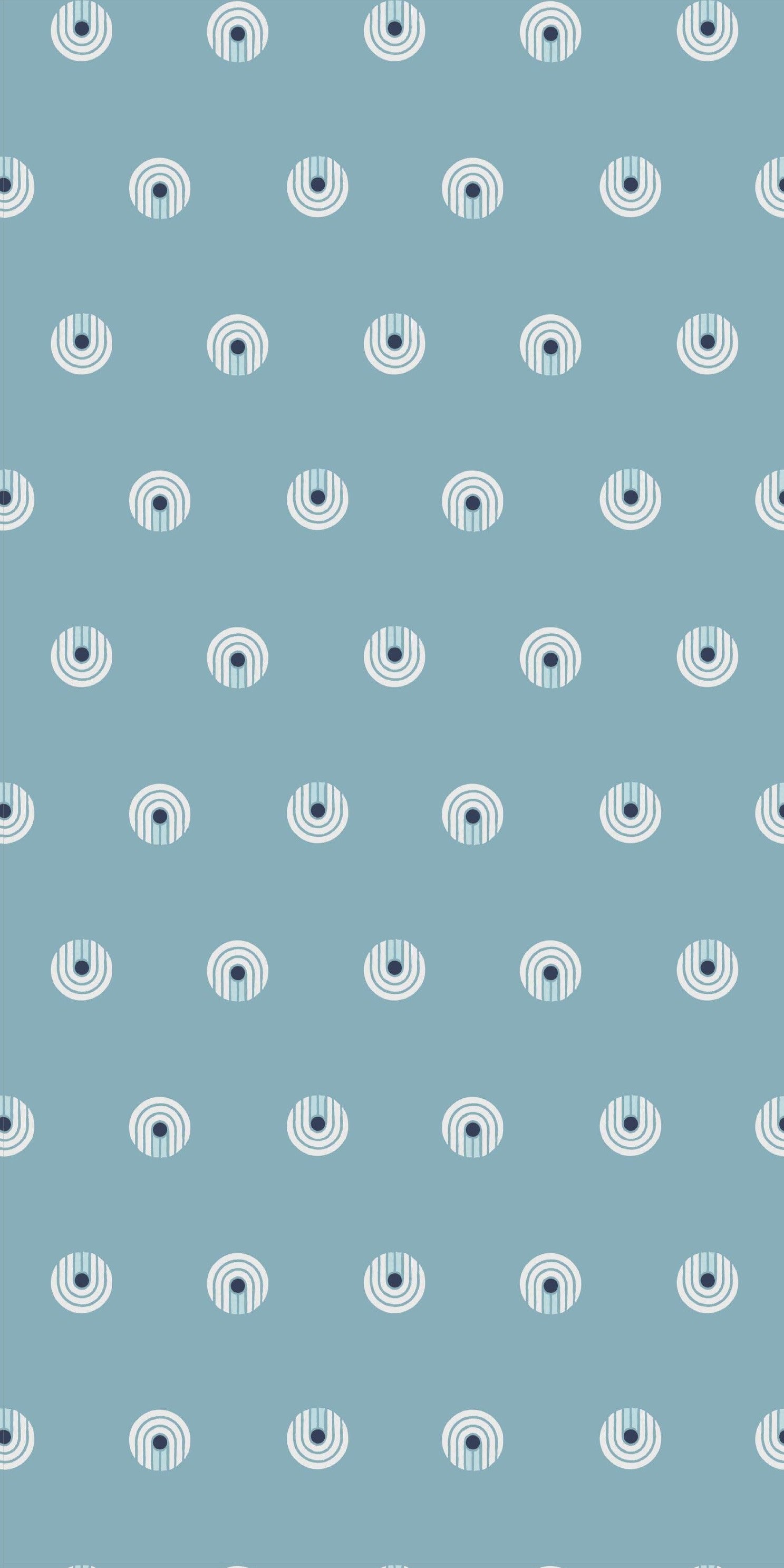 Image of Dot Comb in Blue Wallpaper